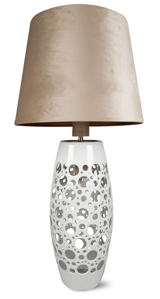 Lampa ceramiczna z abażurem - Coma Deco