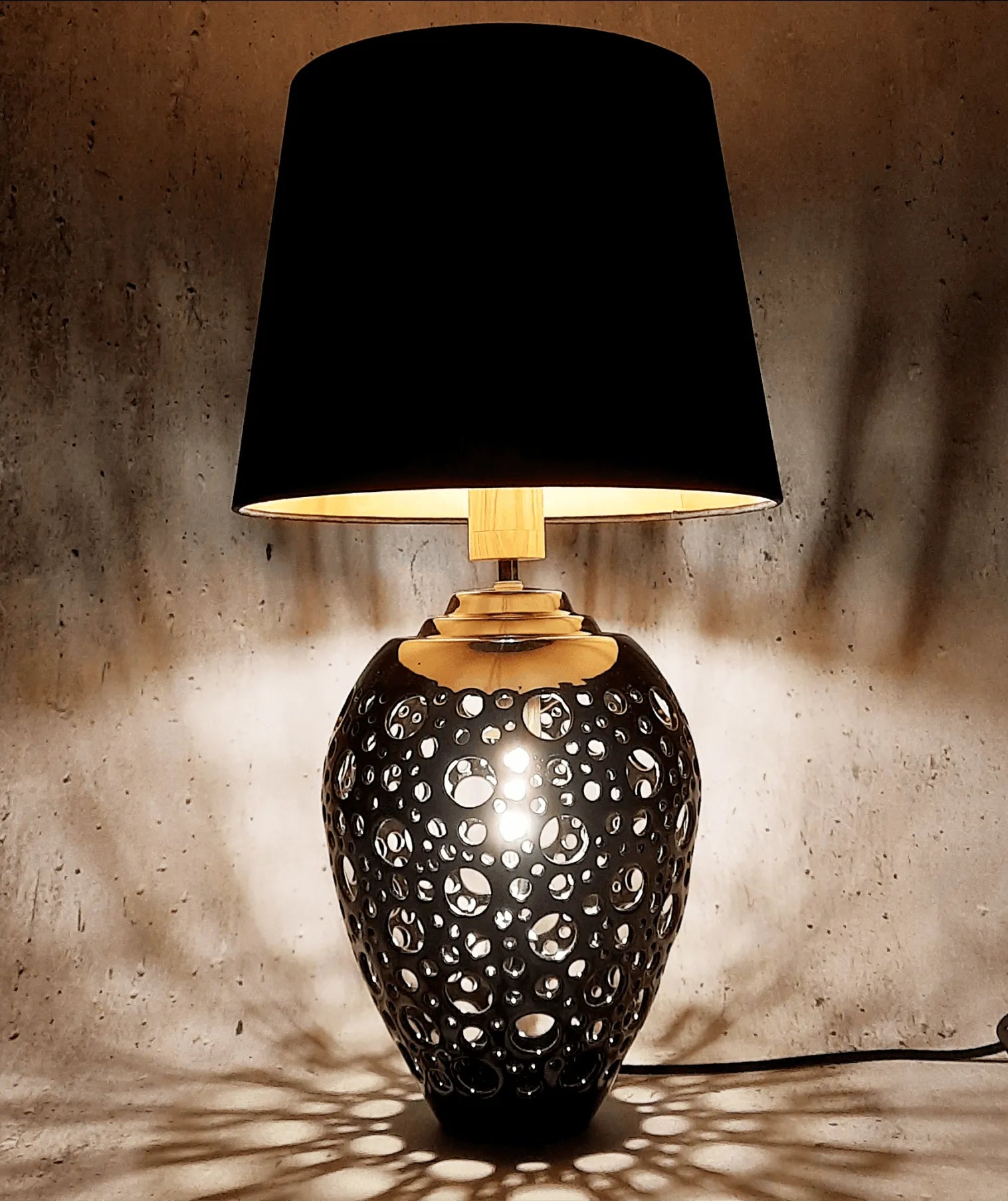 Lampa z abażurem - Galaxy Deco - projekcja światła