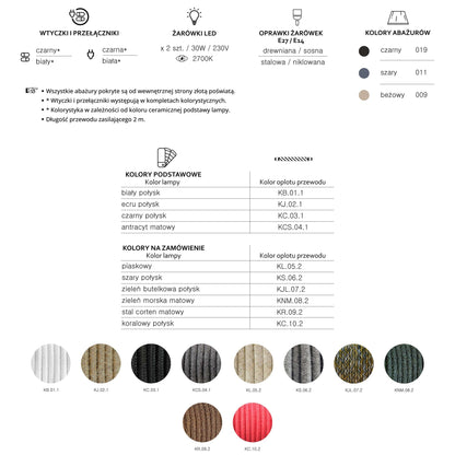 Lampa z abażurem - Coma Simple - zdjęcie 7