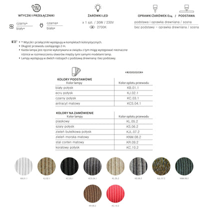 Lampa MOON Shine z podstawą - projekcja światła