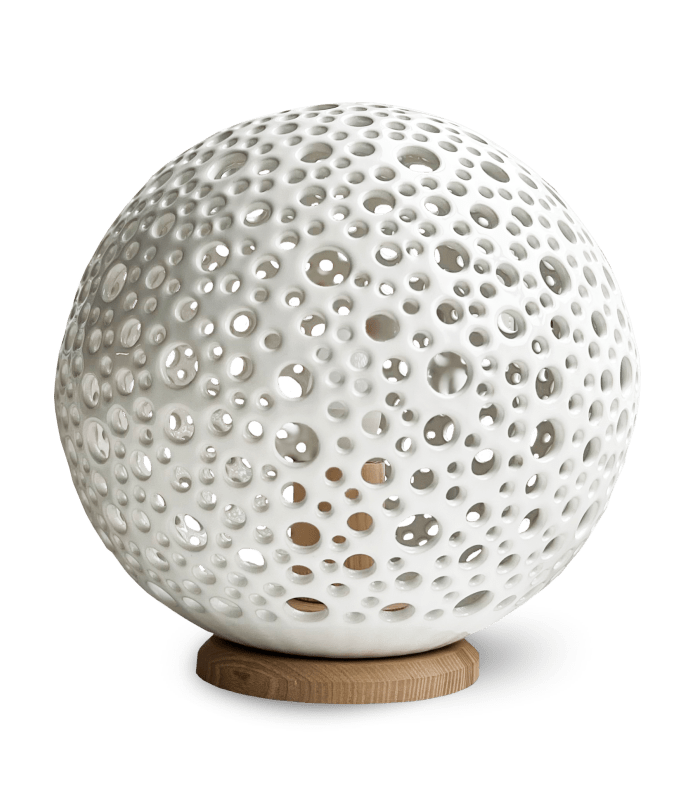 Lampion ceramiczny MOON Shine z podstawą