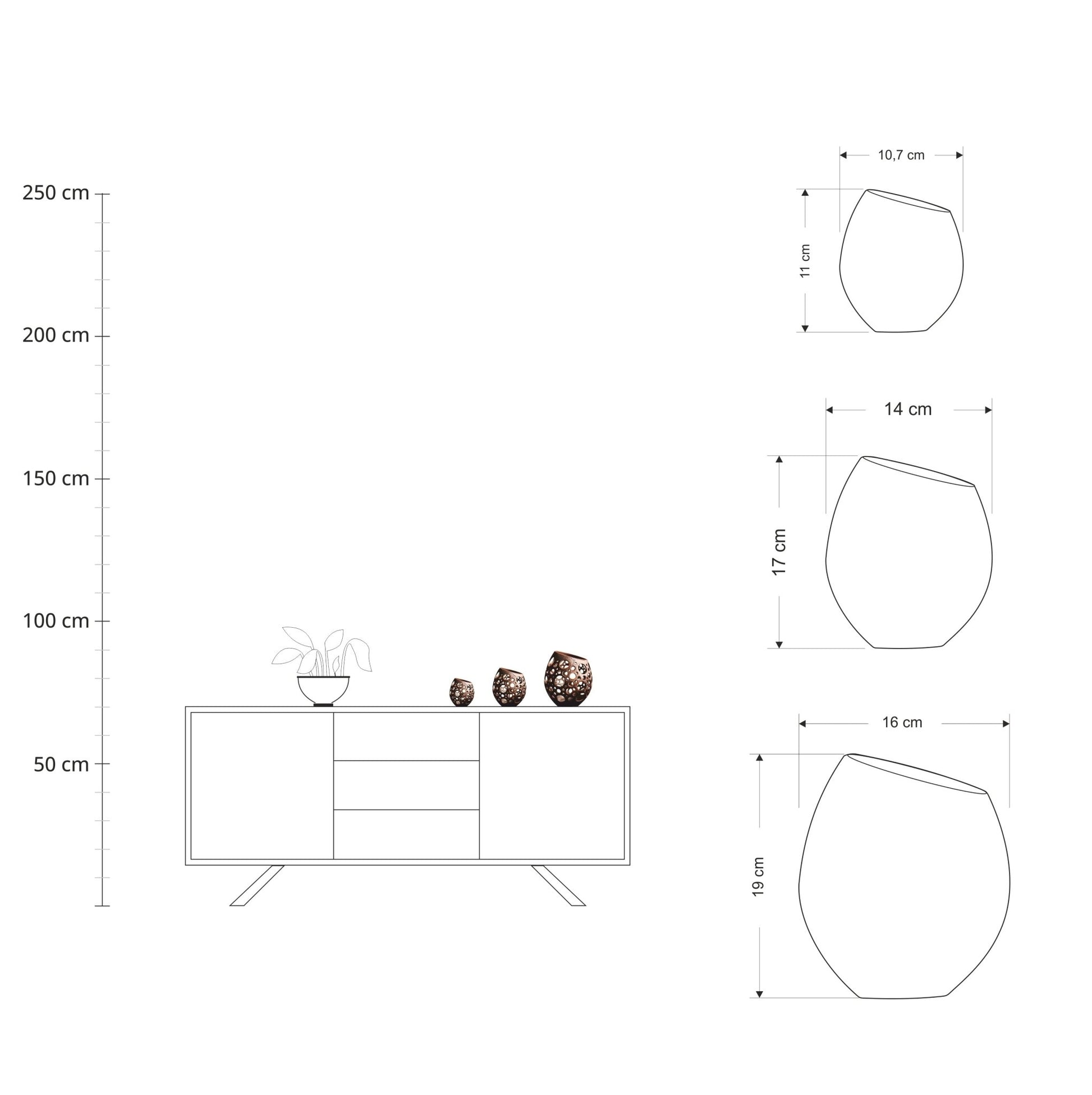 Lampion LAVA Cocount - mały - projekcja światła