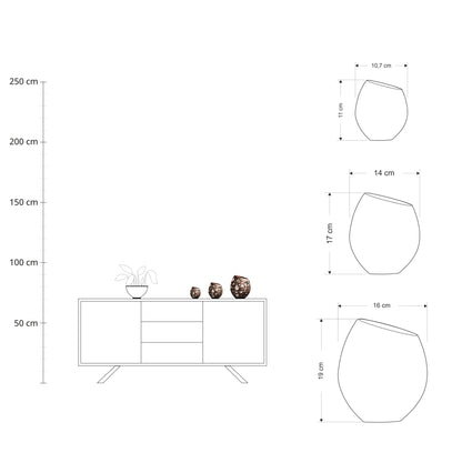 Lampion LAVA Cocount - średni - projekcja światła