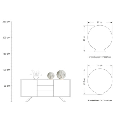 Lampa MOON Shine bez podstawy - projekcja światła
